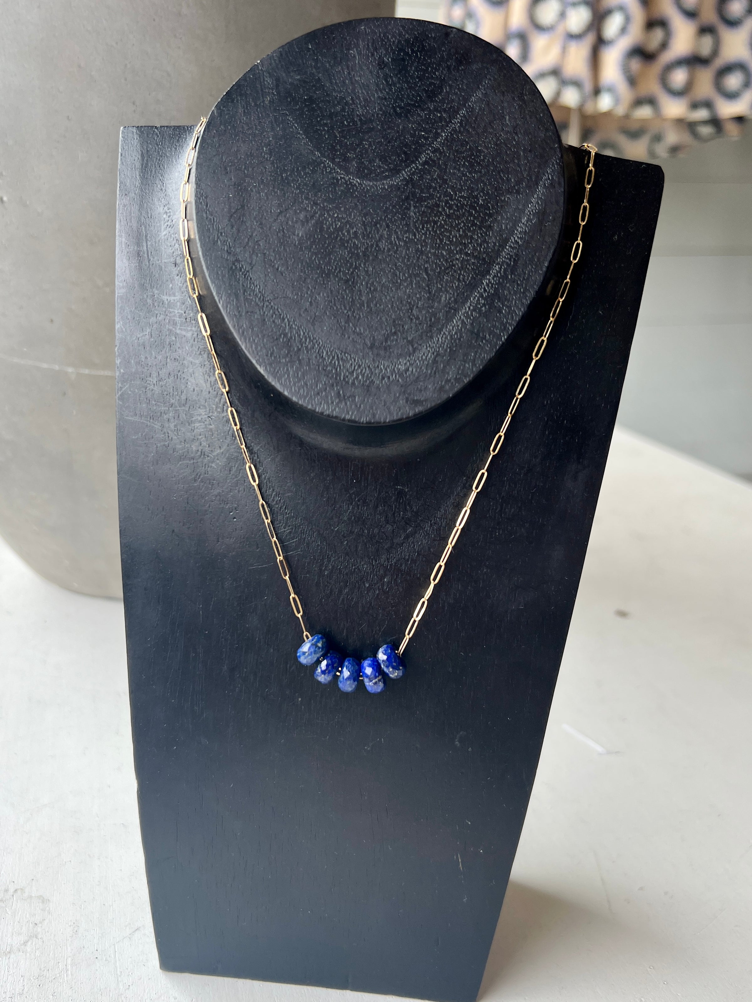 Bent by Courtney - Lapis Beaded Necklace - Council Studio
