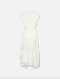 FRAME - Gathered Seam Lace Inset Dress - Council Studio