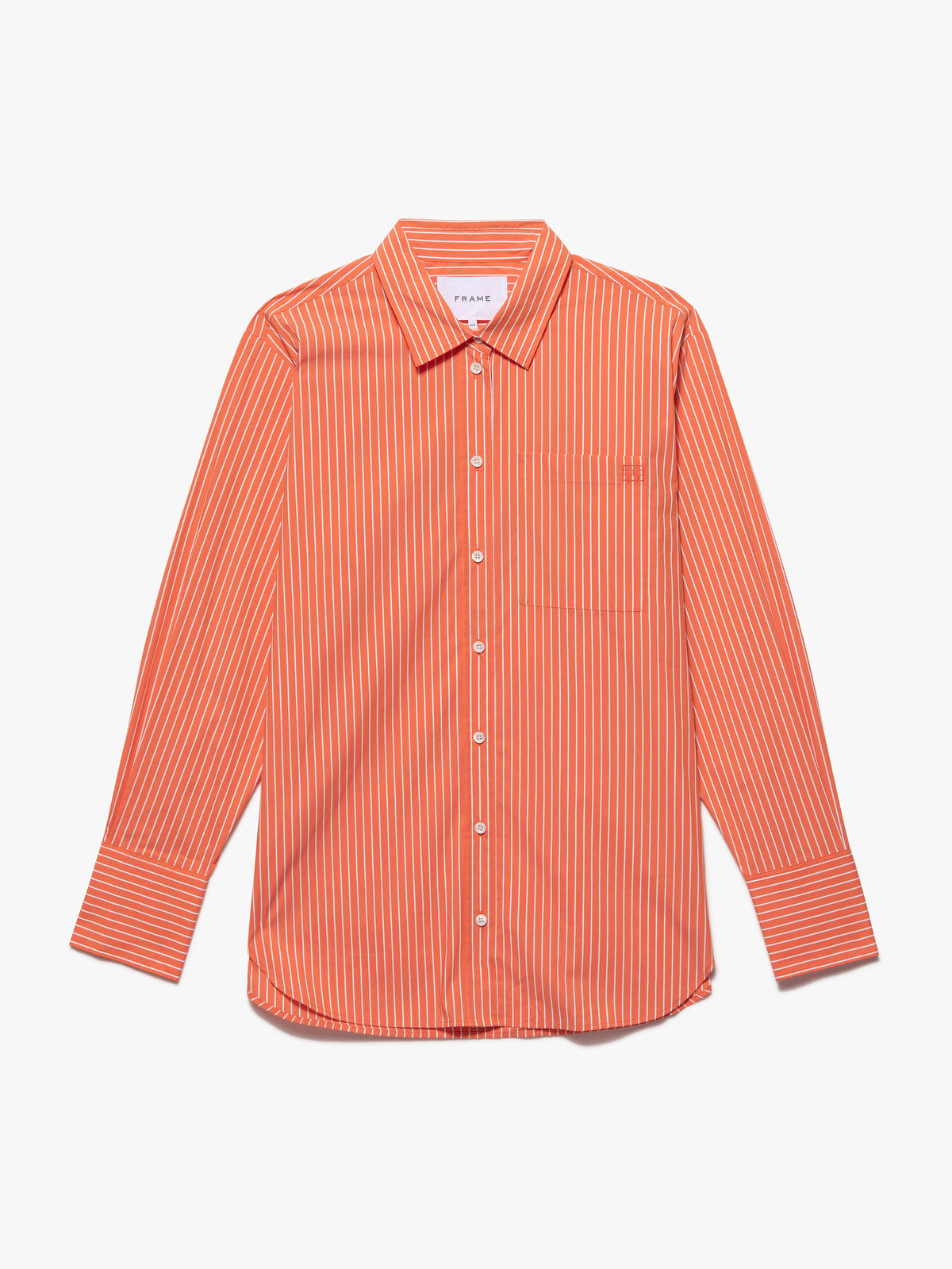 FRAME - The Oversized Shirt - Tangerine Multi - Council Studio