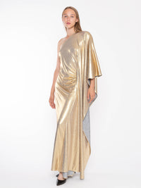 Ripley Rader - Gold Foil Jersey Gown - Council Studio