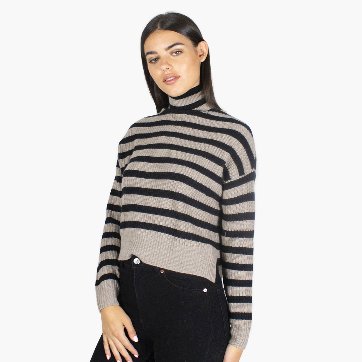 Autumn Cashmere - Striped Shaker Sweater - Council Studio