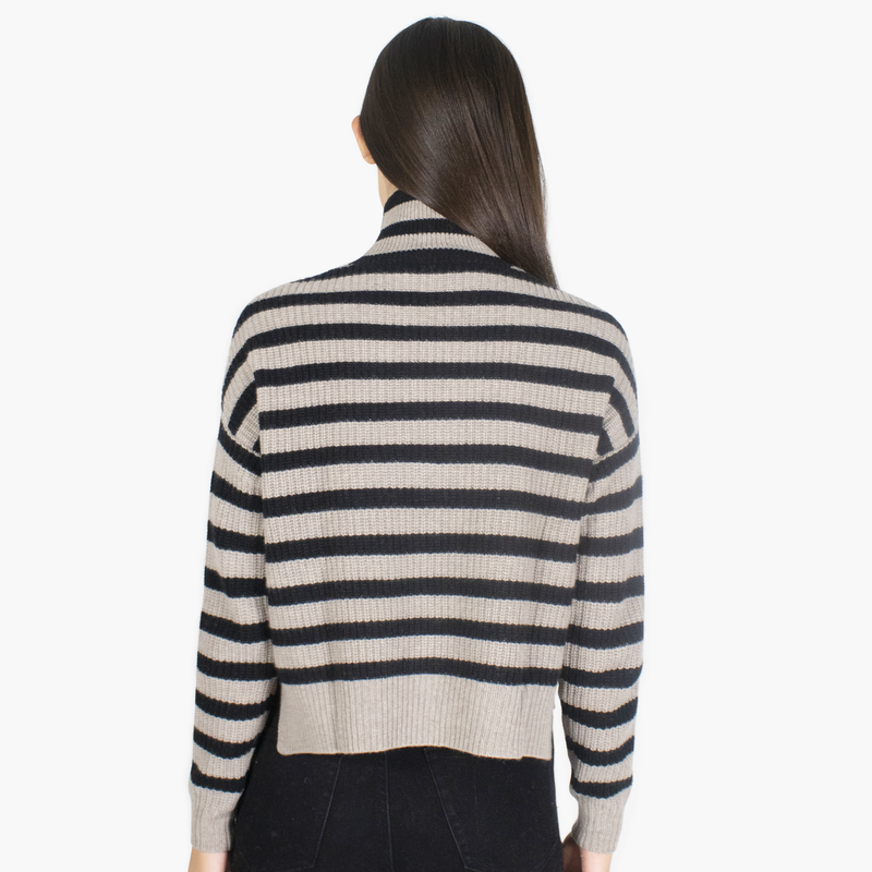 Autumn Cashmere - Striped Shaker Sweater - Council Studio